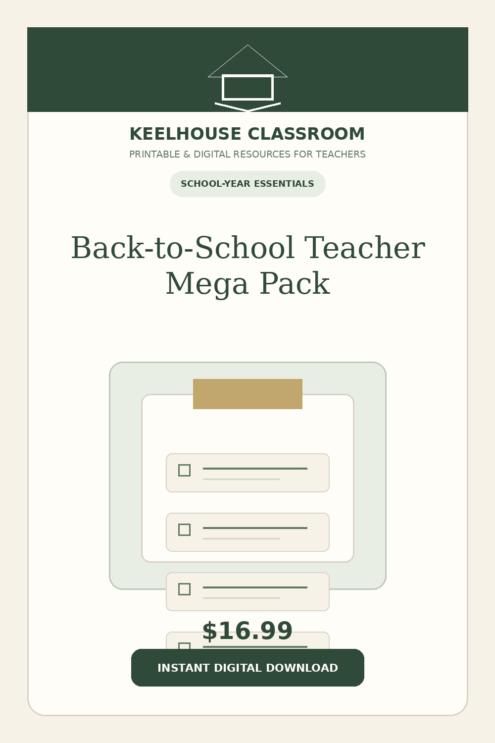 Back-to-School Teacher Mega Pack product cover from Keelhouse Classroom