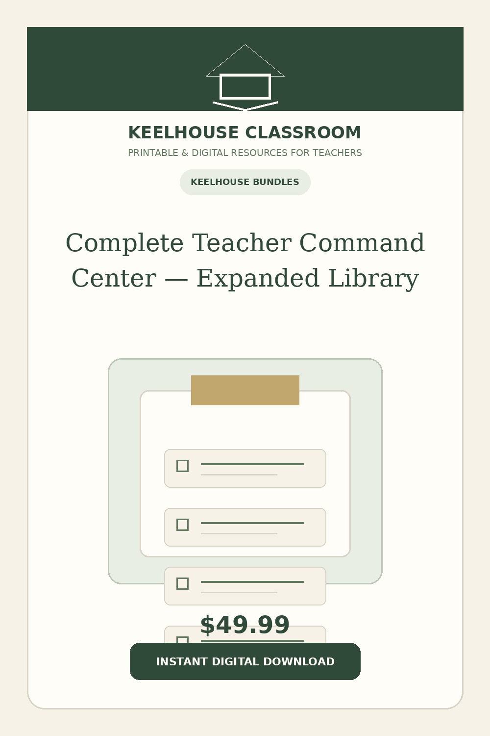 Complete Teacher Command Center — Expanded Library product cover from Keelhouse Classroom