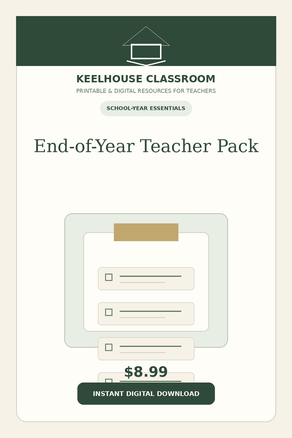 End-of-Year Teacher Pack product cover from Keelhouse Classroom