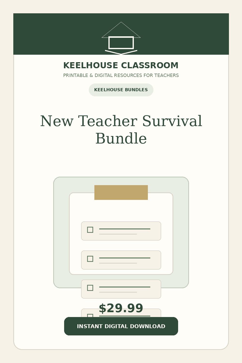 New Teacher Survival Bundle product cover from Keelhouse Classroom