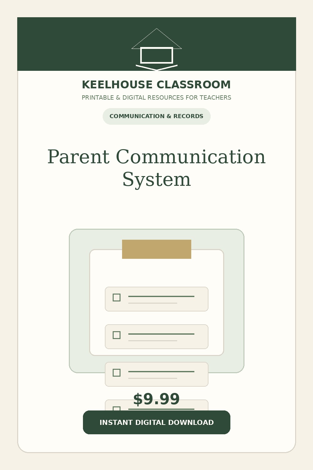 Parent Communication System product cover from Keelhouse Classroom